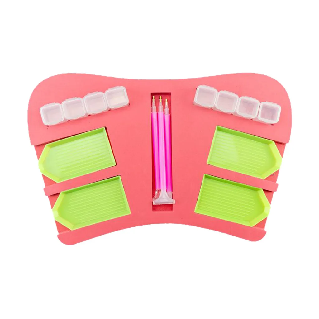 
Diamond Painting Tools Accessories Kits with Tray Organizer 5D DIY Diamond Painting Roller Storage Box Ideal Gift 