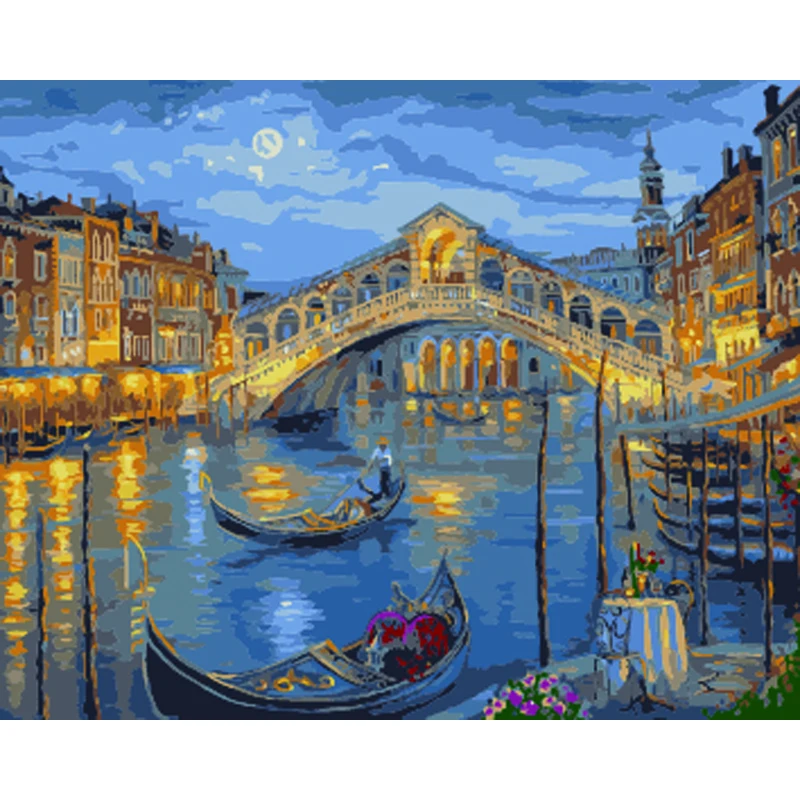 
customized paint by numbers Venice for adults, diy digital oil painting by numbers 
