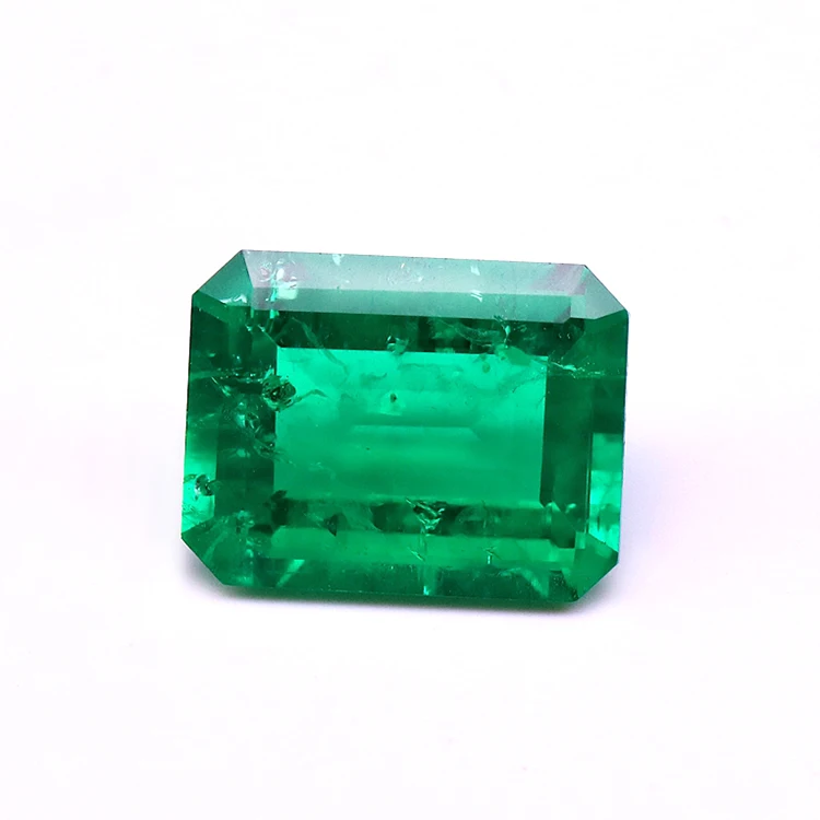 

Wholesale quality Emerald Cut lab created gemstone Colombia emeralds