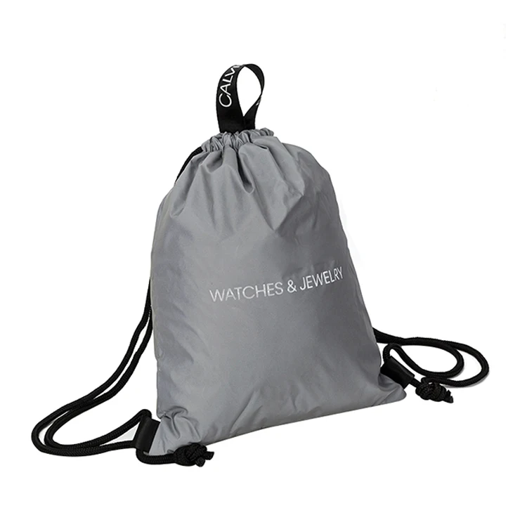 reflective drawstring bag