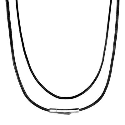 

Fashion Waterproof Braided Leather Necklace Wax Rope Chain Necklaces