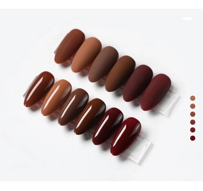 

Wholesale Private Label Chocolate Brown Color Series UV LED Nail Gel Polish, 980 colors