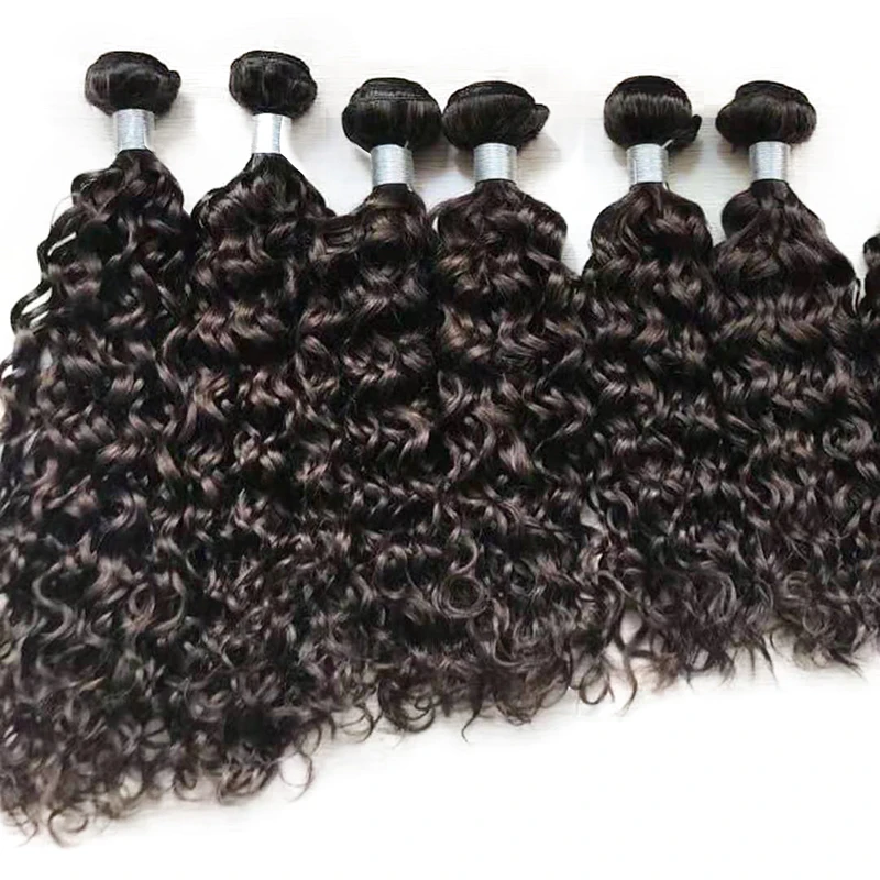 

Cuticle Aligned human hair weave bundle with closure ,Brazilian hair bundles,Cuticle Aligned Indian Virgin Hair Vendors, Natural black/ #1b color