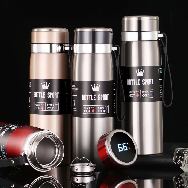 

1000ML LED temperature display vacuum flask with 316 stainless steel, Sotck color for choose