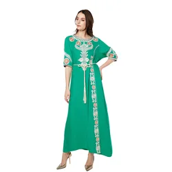 Plus size new modern fashionable abayas designs high quality floral print muslim clothes women maxi dress long gown robe kaftans