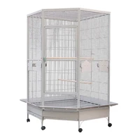 

large 184cm corner parrot aviary bird cage with wheels