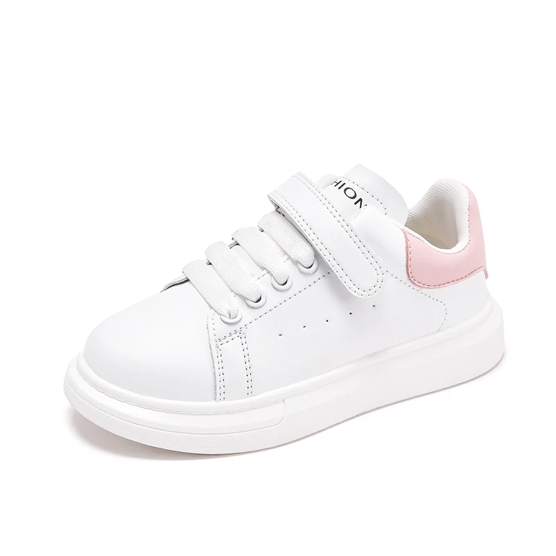 

2021 Boys Girls Kids Trend Flat Leather Skateboard Shoes Children's Casual Shoes