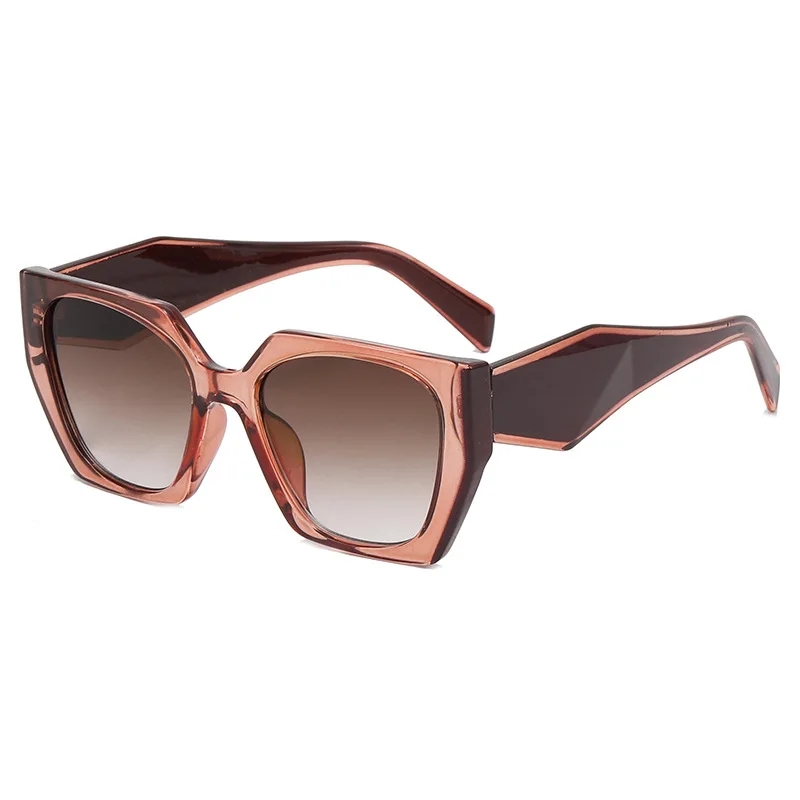 

2022 latest fashion trend polygon double color matching personality retro men and women same style PC sunglasses, Picture shows