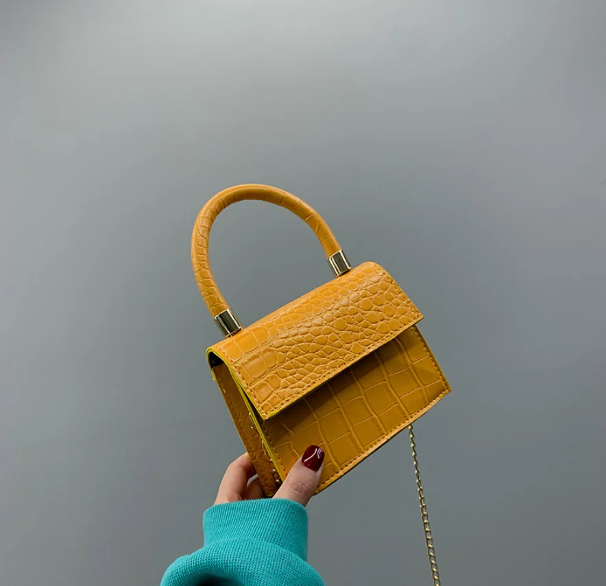

Fashion Crocodile PU Mini Message Bag Sling