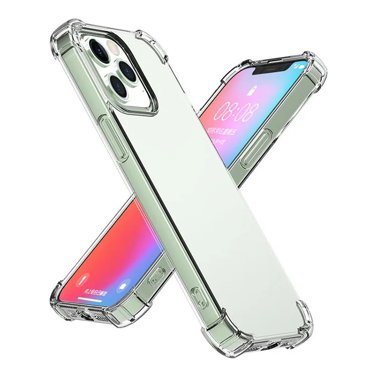 

For iPhone 13 Mini Pro Max Soft TPU Cover Shockproof Shatter-resistant Full Protect Silicone Transparent Clear Case