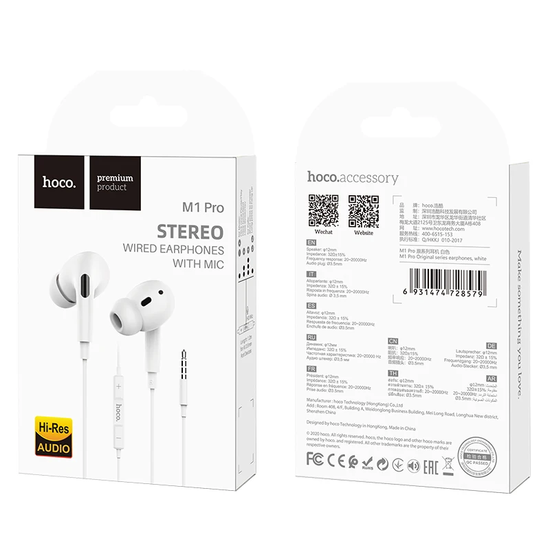 

New Launch Hoco M1 Pro Original Series 3.5mm Earphones