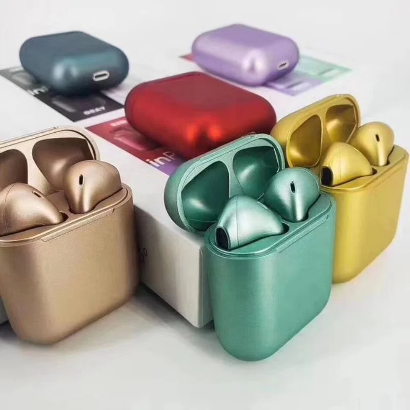 

2020 New colorful metal inpods 12 cheap price tws Wireless earphones headphone blutooth earphones headphone