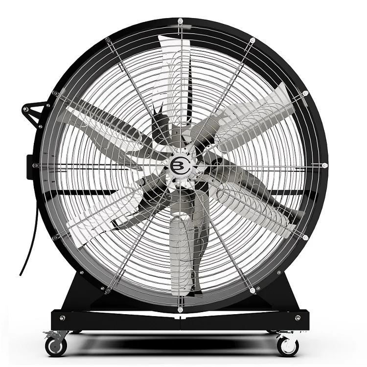 
1.4m big mobile air cooling HVLS industrial ventilation electric floor fan high quality cheap price and one extra free blade 