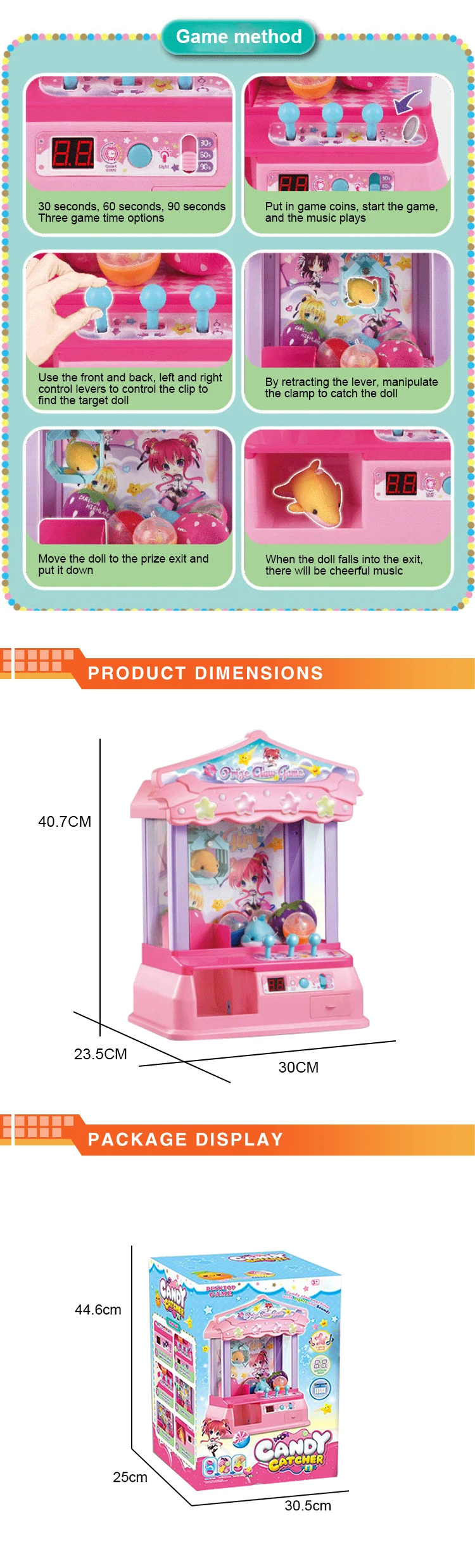 Children crane simulation game automatic desktop mini claw doll machine toy