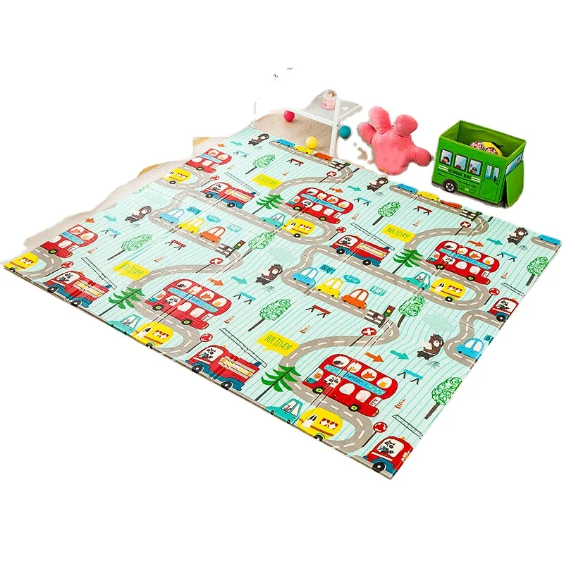 

Foldable Baby Play Mat Xpe Puzzle Mat Educational Children's Carpet in the Nursery Climbing Pad Kids Rug Activitys Games Toys, White