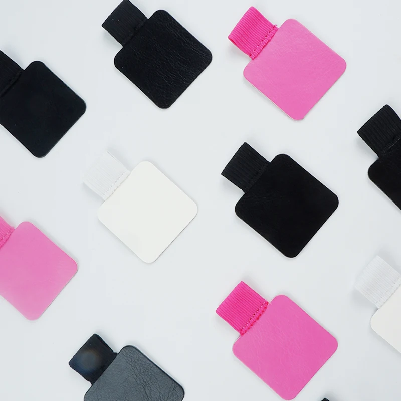 

Colorful Round Square Self-adhesive Pen Holder Leather Pen Clip Pencil Holder Elastic Loop for Notebook Journals Clipboards