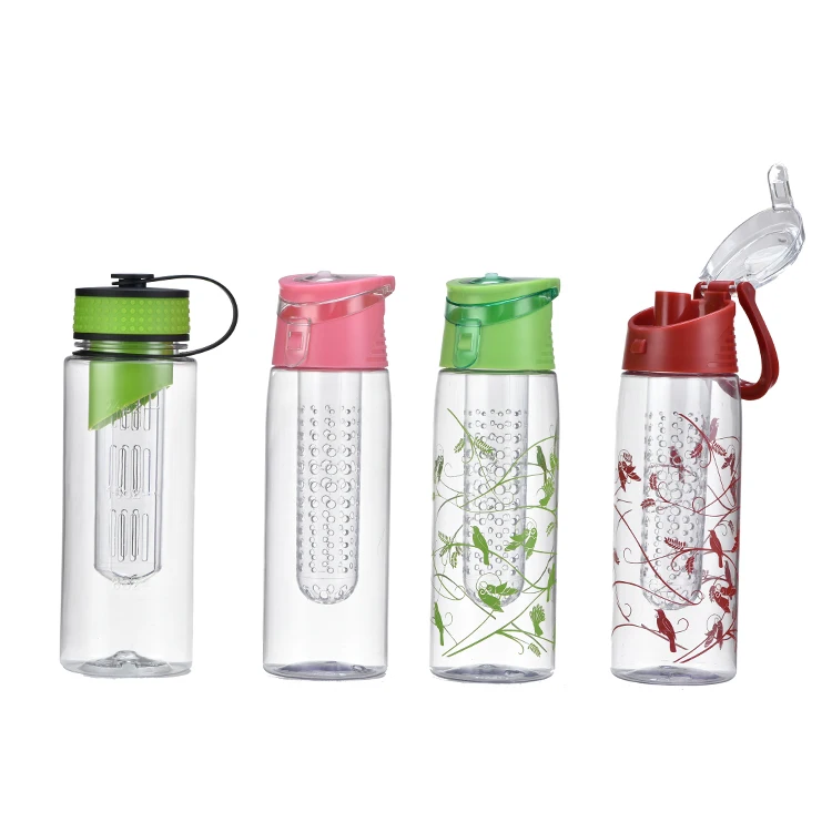 

Portable BPA Free Plastic 700ml Outdoor Tea Fruit Infuser Water Bottle, Customized colors acceptable