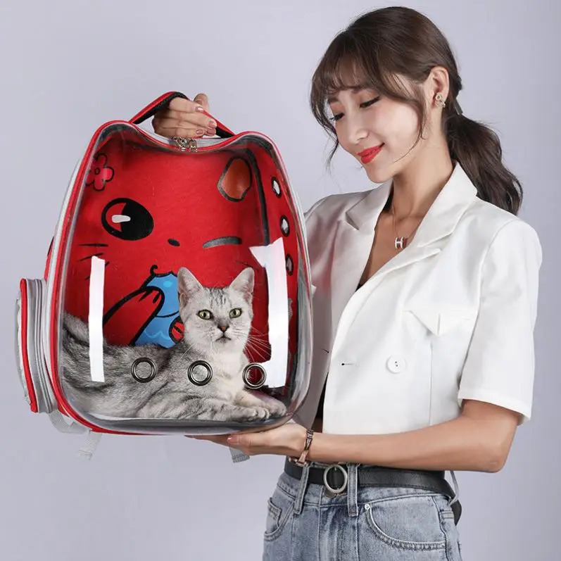 

Transparent Capsule Breathable Travel Cat Dog Pet Backpack Carrier Cat Bag Capsule Wholesale