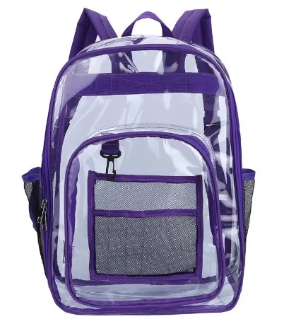 

Custom PVC Clear School Bags Transparent Backpack Waterproof Transparent Backpack wholesale