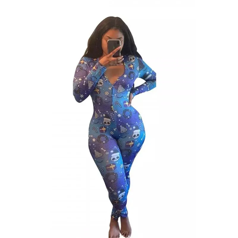 

2021 wholesale womens sexy long nightwear fall onesie sleep onsies adult pajamas for women