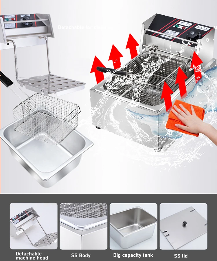 Industrial Electric Oil Deep Frying Machine Fryer Electric Deep Fryer