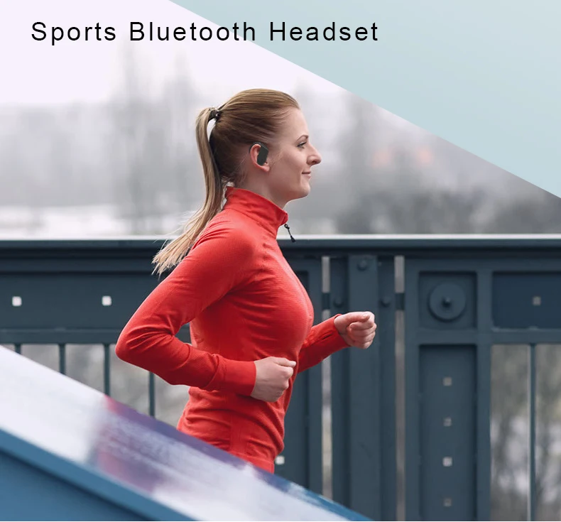 SpoBluetooth Earphones Ear Hook Wireless Charging Headphones Running Earphone for xiaomi Huawei IOS Android - ANKUX.COM