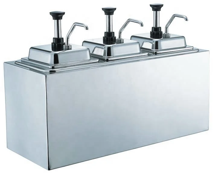 Catering Stainless Steel Ketchup Dispenser Pump Sauce Condiment