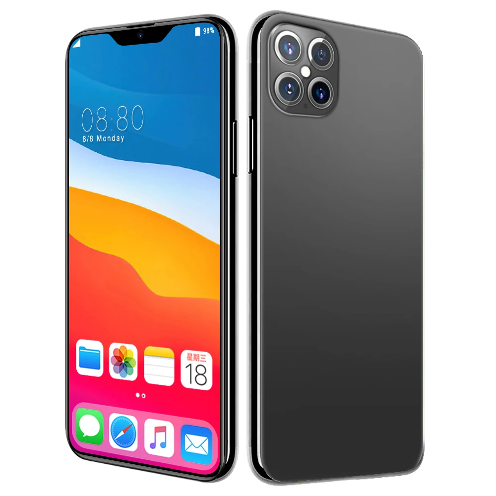 

free shipping to US i12Pro mobile phone Android 10.0+12G+512GB large memory mobile phones screen fingerprint unlock smart phones