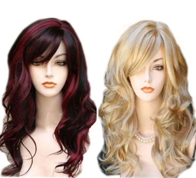 

Hot style black and red gradient braided synthetic human hair wigs synthetic hair wigs, Accept customer color chart