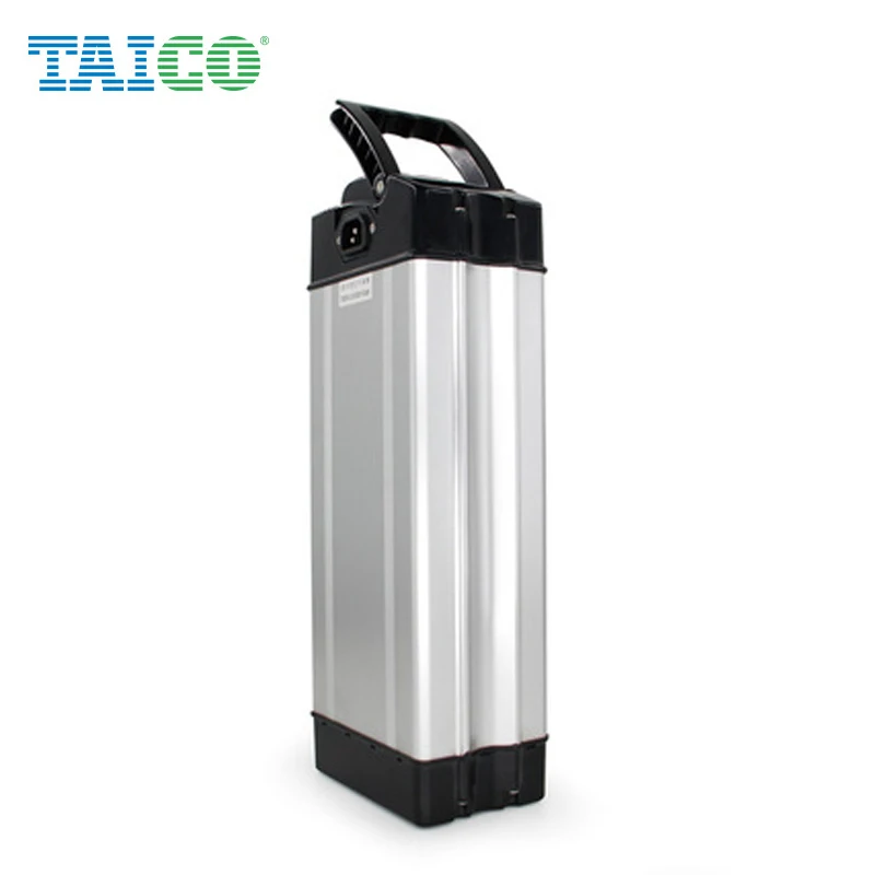 

18650 Li Ion Lithium Ion Electric Bicycle Double Battery Pack 48V 18Ah Silver Fish Ebike Battery