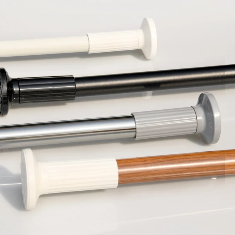 

167-217cm Long Spring Rust-Resistant Bathroom Extendable Pole Curtain Rod