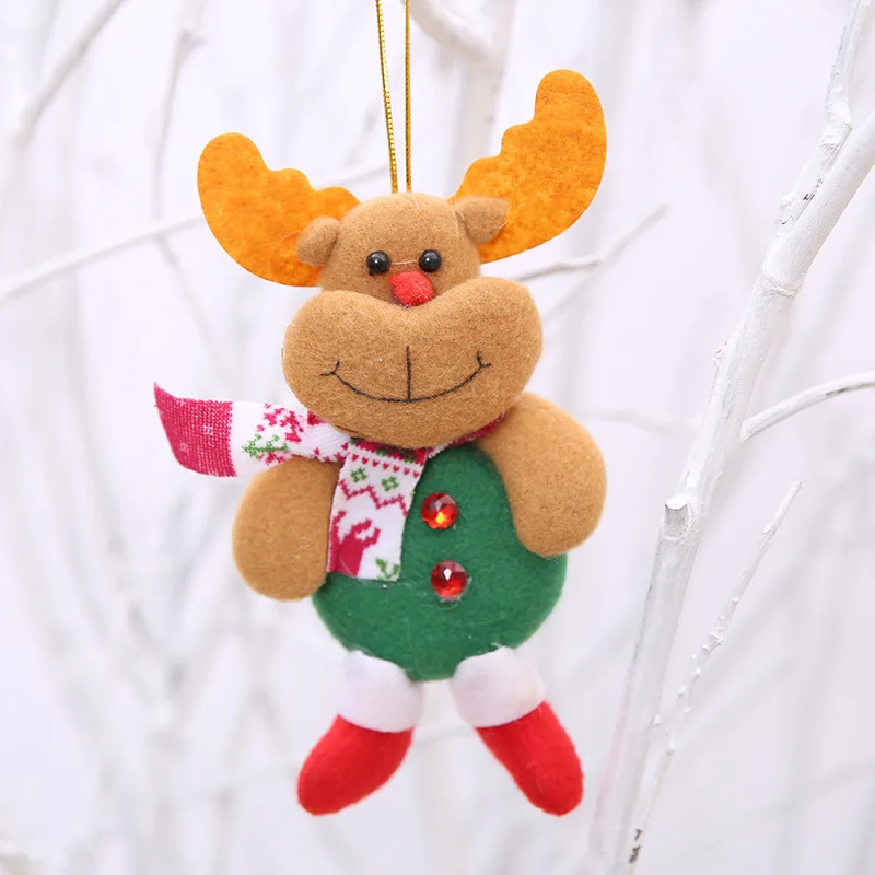 2023 Happy New Year Christmas Ornaments DIY Xmas Gift Santa Claus Snowman Tree Pendant Doll Hang Decorations for Home Noel Natal