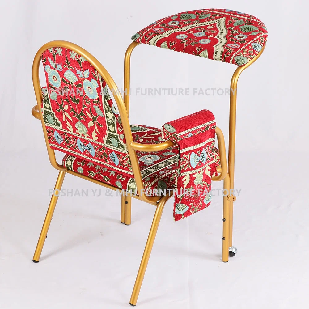 
stackable metal red carpet prayer muslim chair armchairs for church 