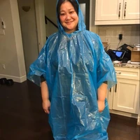 

Disposable emergency PE rain poncho for promotion