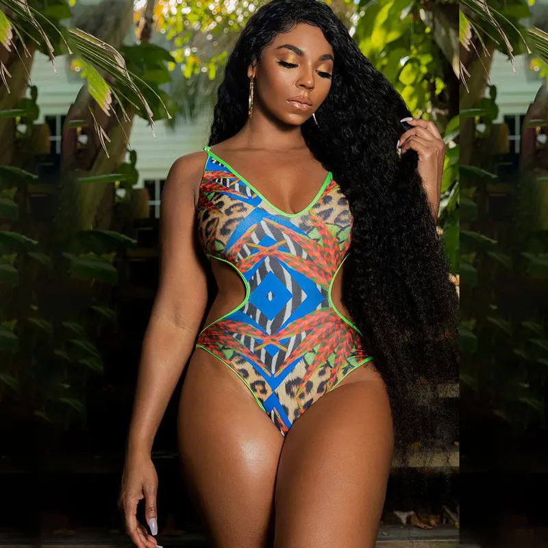 
2020 New 4XL 5XL women plus size swimwear 3 piece swimsuit leopard print long sleeve bathing suit 