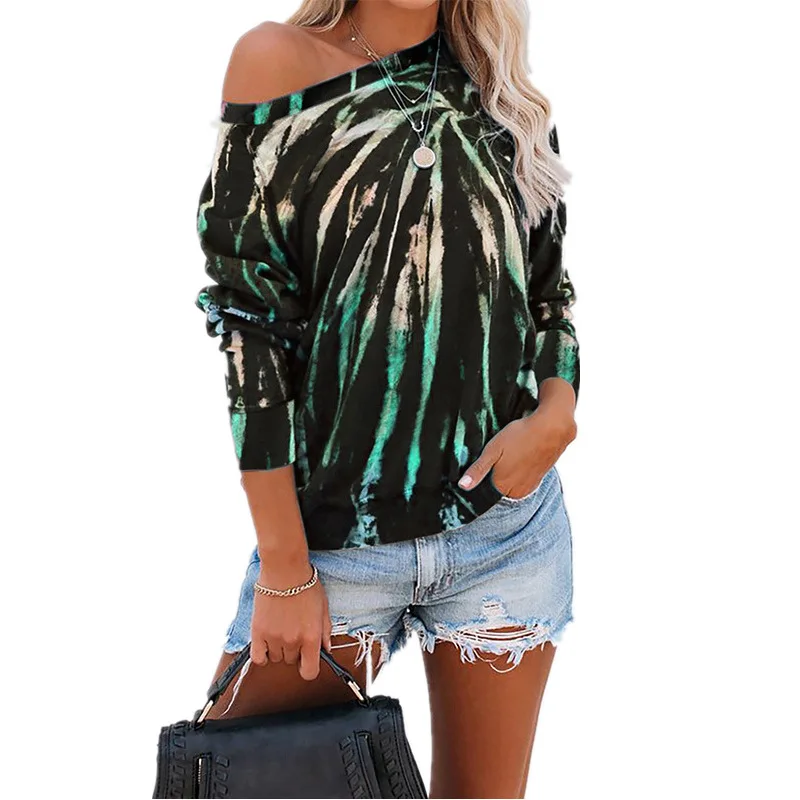 

Factory wholesale leaky shoulder long-sleeved plus size women's sweater comfortable long sleeve shirts women tunic long sleeves, Customized color