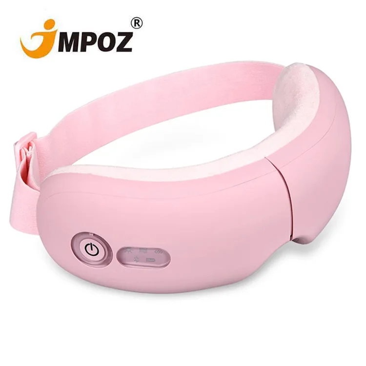 

2021 wholesale men healthy fatigue foldable compress rechargeable black mini electric 4d kneading the eye massager with heat, Black/pink/white
