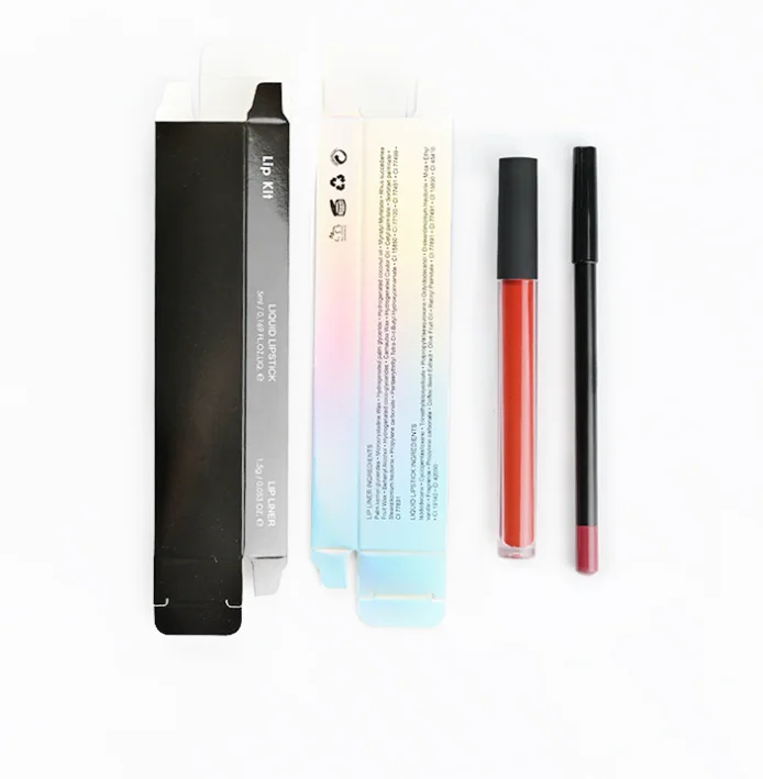 

Wholesale high quality lip gloss and liner set vegan 21 color lip liner and lip gloss set