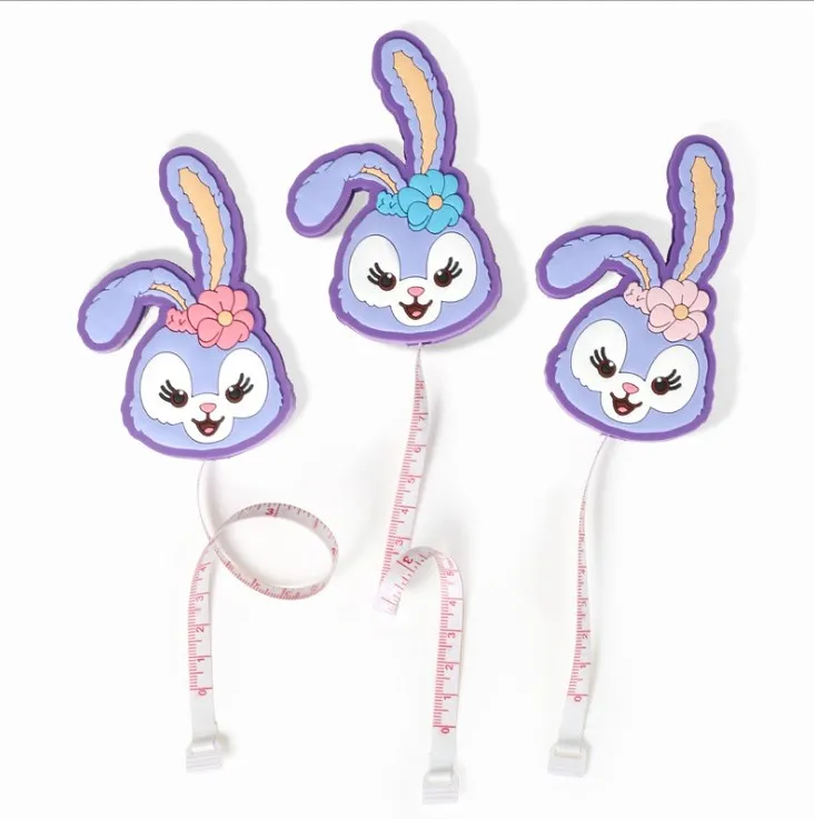 

Promotional gift Cartoon cute rabbit mini 1M tape measure PVC fiber glass tape custom logo, As photos stocking color and also can make customized pantone color
