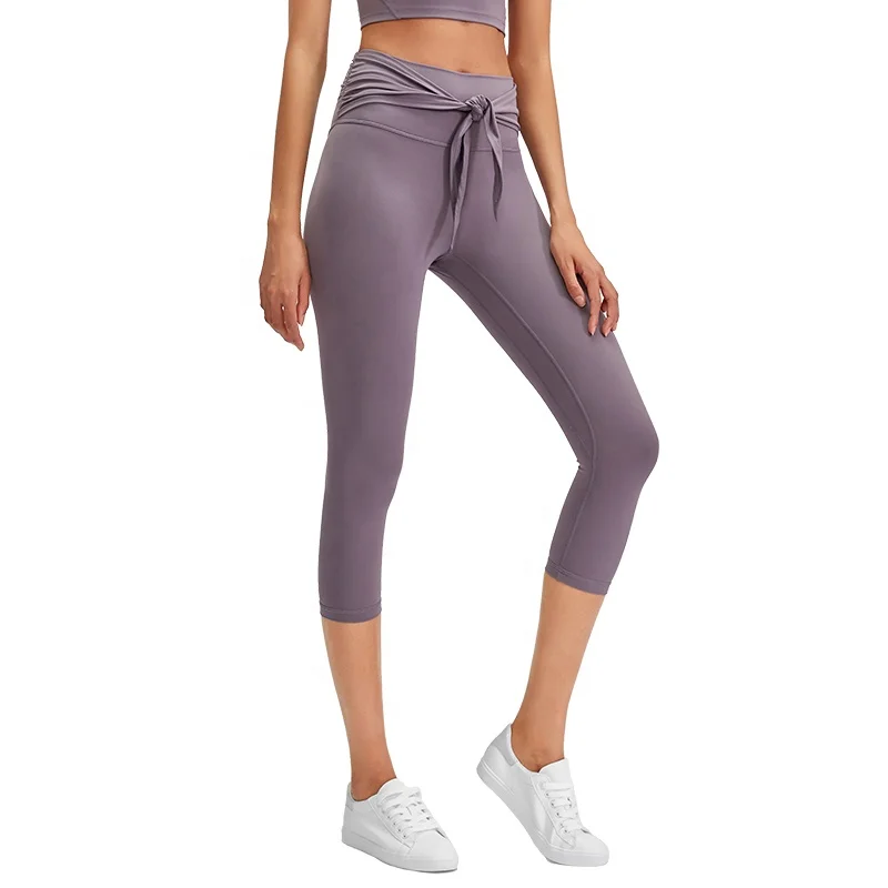 

wholesale custom yoga Cropped legging Trousers yoga pants leggings compression leggings with pockets