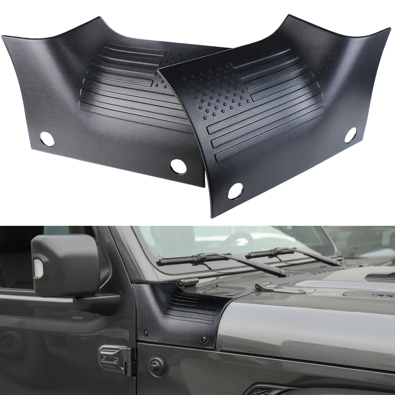 ABS JL Wrap Angle Cover Side Outer Cowl Body Armor Covers Corner Guards Kit For Jeep Wrangler JL JLU 2018 2019