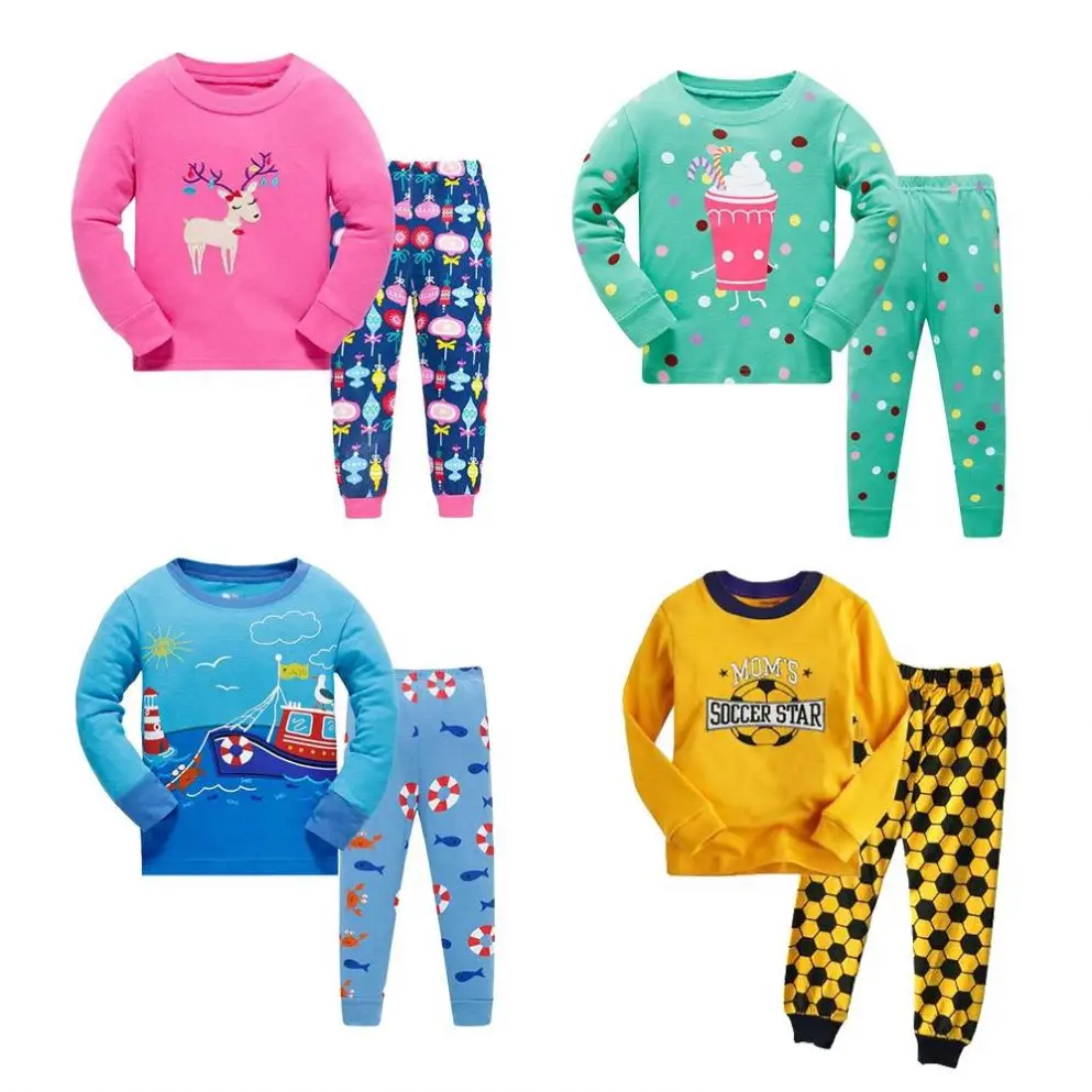 

ZIITOP 3-8 Year Baby Clothing Set Wholesale KIDS Pajamas Kids Home Wears Dinosaur Pattern For Kids