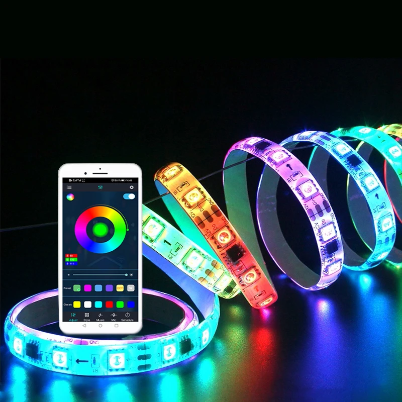 Factory price fast delivery Programmable Led Strip light  12Vdc  magic rgb light