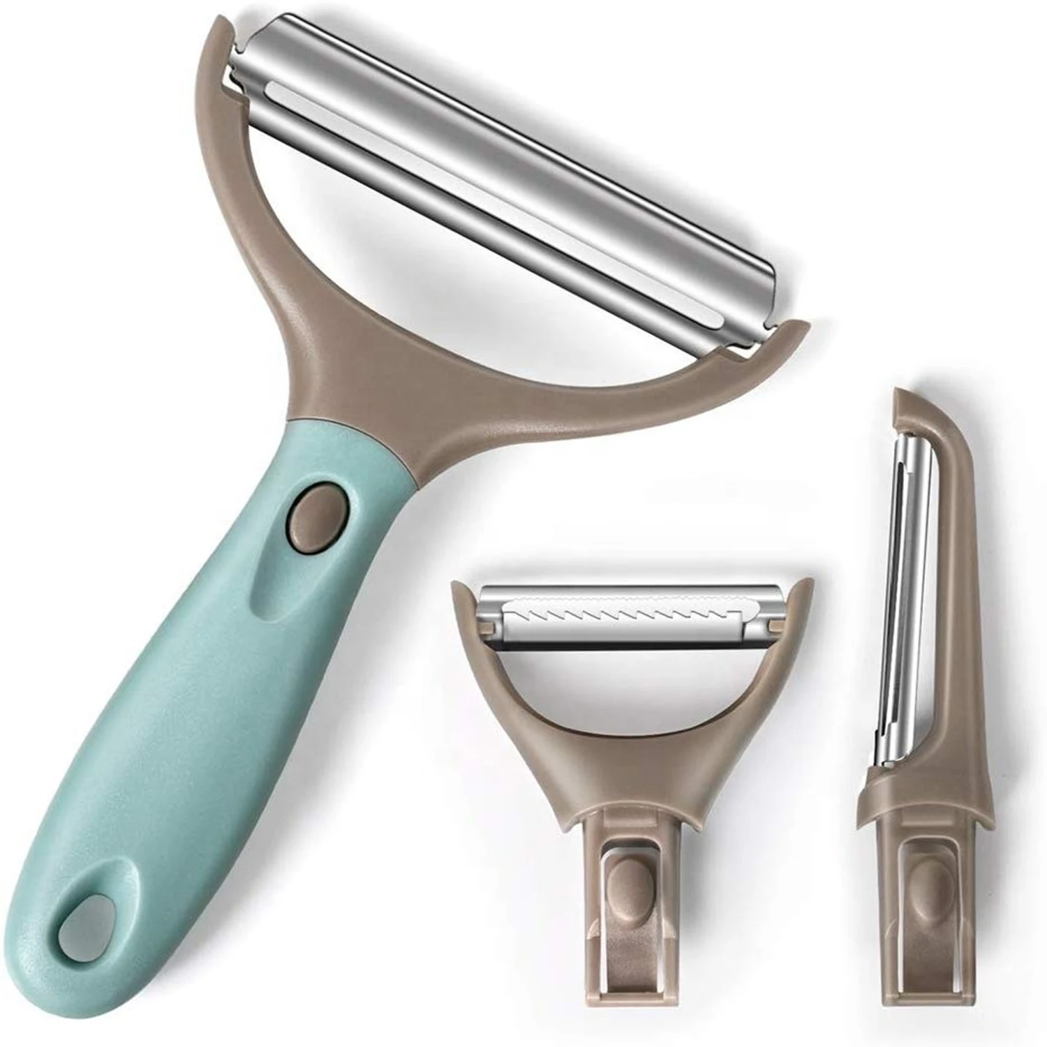 

Creative style multi functional 3 in 1 stainless steel blade plastic vegetable carrot potato peeler, Picture