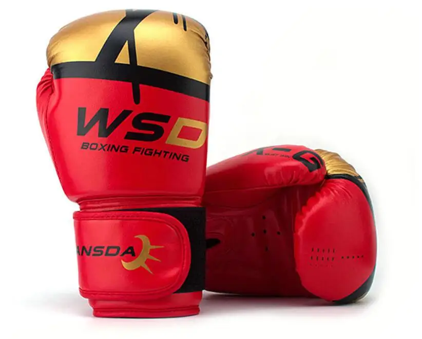HIGH Quality Adults Women/Men Boxing Gloves Leather MMA Muay Thai Boxe De Luva Mitts Sanda Equipments
