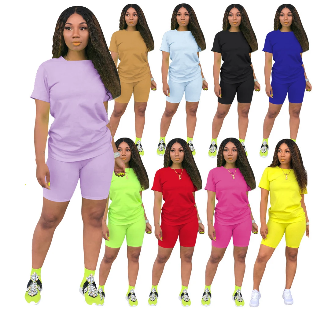 

Biker Shorts 2020 Women 2 Piece Set Clothing Shorts Outfits 2020 Jumpsuit Rompers 2 Piece Set Outfits