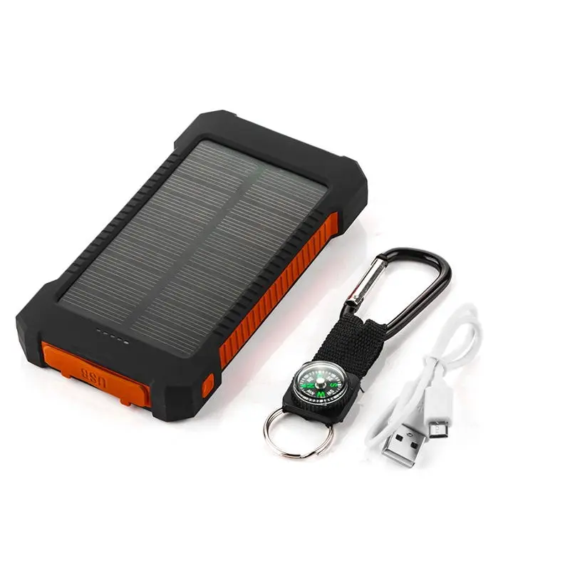 

2020 Amazon Hot Selling Mobile Solar Charger Waterproof High Capacity Powerbank, Orange, blue, black