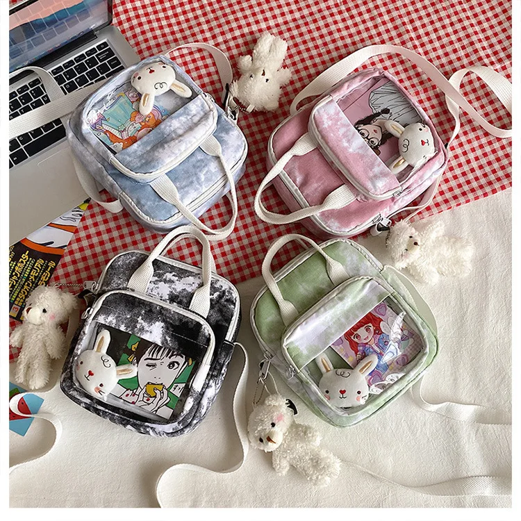 

Trendy Outdoor Travel Bag Cute Shoulder Bag Women Female Girls Transparent Small Bag Crossbody