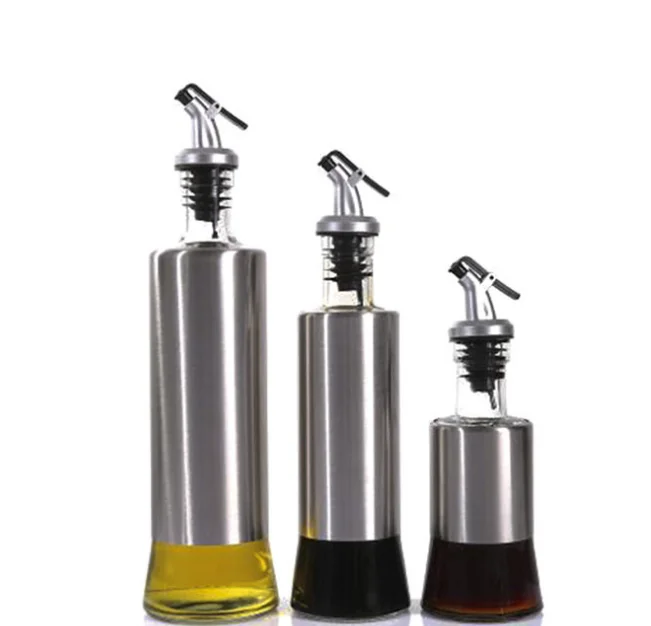 

Factory Direct Olive Oil Dispenser Bottle 500ml Glass Oil Bottles Dispenser, Customized