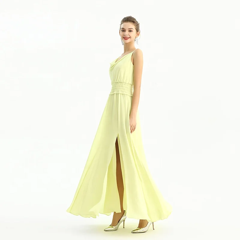 

D207 Summer Fall High Quality Fashion Elegant Strap Slip Maxi Long Women Casual Party Formal Evening Dresses